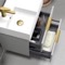 Floating Small Bathroom Vanity, Modern, 24